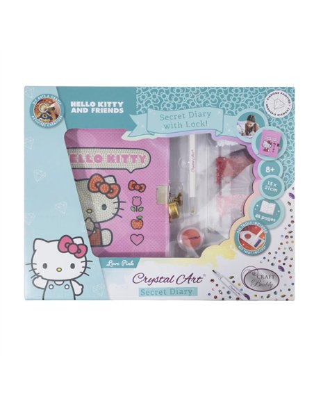 CRYSTAL ART Journal intime à diamanter Hello Kitty