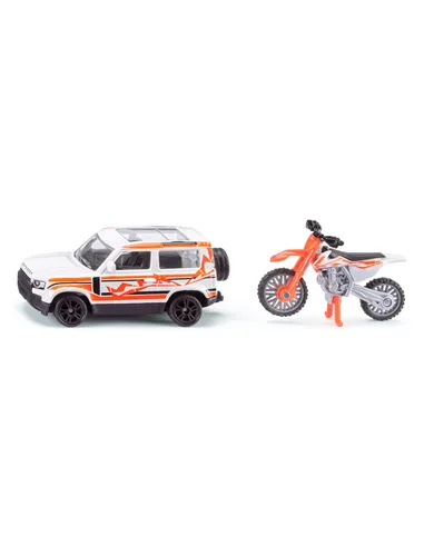 siku Land Rover Defender avec moto KTM