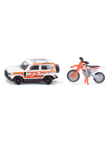 siku Land Rover Defender avec moto KTM