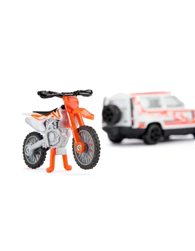 siku Land Rover Defender avec moto KTM