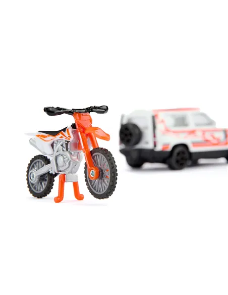 siku Land Rover Defender avec moto KTM
