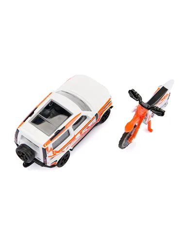 siku Land Rover Defender avec moto KTM