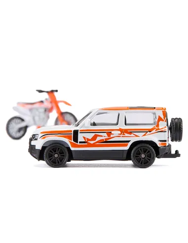 siku Land Rover Defender avec moto KTM