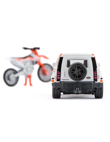 siku Land Rover Defender avec moto KTM