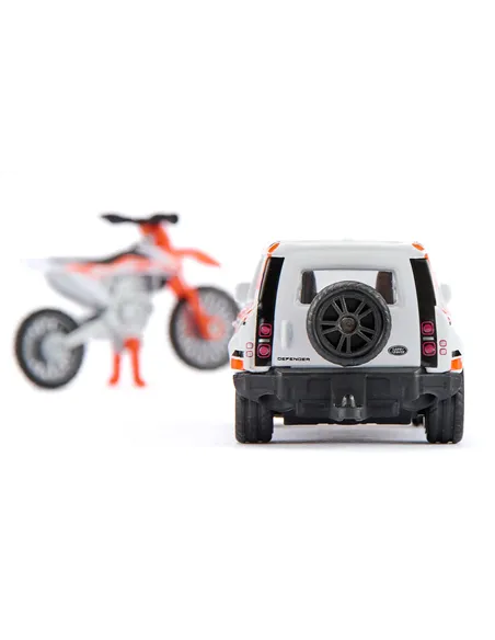 siku Land Rover Defender avec moto KTM
