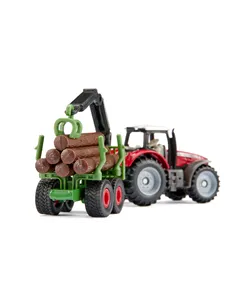 Siku Massey Ferguson avec Remorque Forestière 2