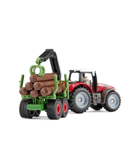Siku Massey Ferguson avec Remorque Forestière