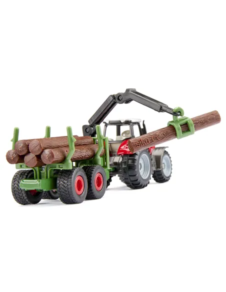 Siku Massey Ferguson avec Remorque Forestière
