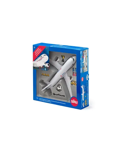 Siku Avion de Ligne avec accessoires