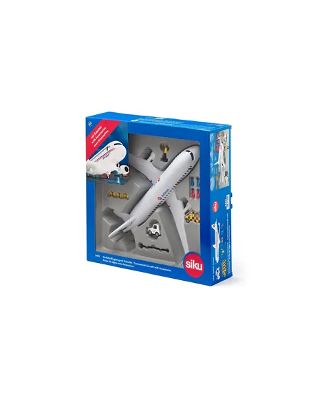 Siku Avion de Ligne avec accessoires