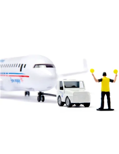 Siku Avion de Ligne avec accessoires