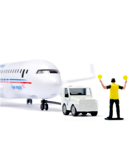 Siku Avion de Ligne avec accessoires