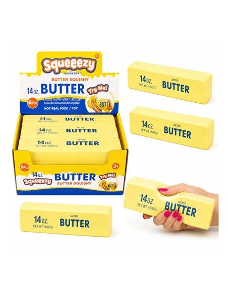 Jouet antistress squishy beurre butter XXL - Jono Toys - Fidget toy - 24 cm - 3 ans +