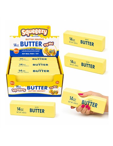 Jouet antistress squishy beurre butter XXL - Jono Toys - Fidget toy - 24 cm - 3 ans +