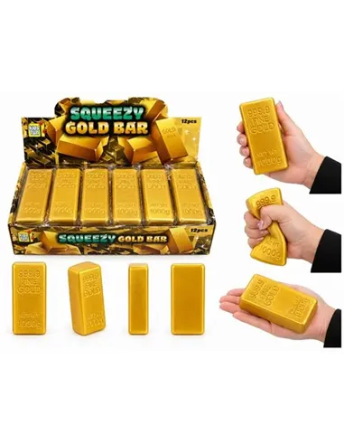 Jouet antistress squishy linguot d'or butter  - Jono Toys - Fidget toy - 13 cm - 3 ans +