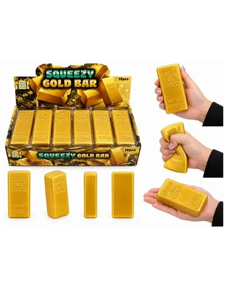 Jouet antistress squishy linguot d'or butter  - Jono Toys - Fidget toy - 13 cm - 3 ans +