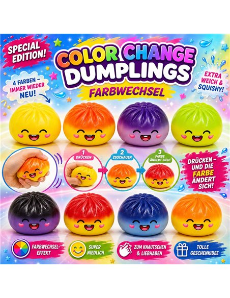 Antistress Dumpling 5.5 cm changing color