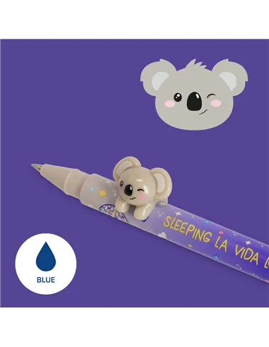 Stylo Gel avec Animal Décoratif Koala «Sleeping la Vida Loca» - Lovely Friends - legami
