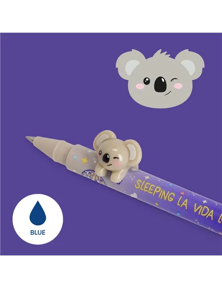 Stylo Gel avec Animal Décoratif Koala «Sleeping la Vida Loca» - Lovely Friends - legami