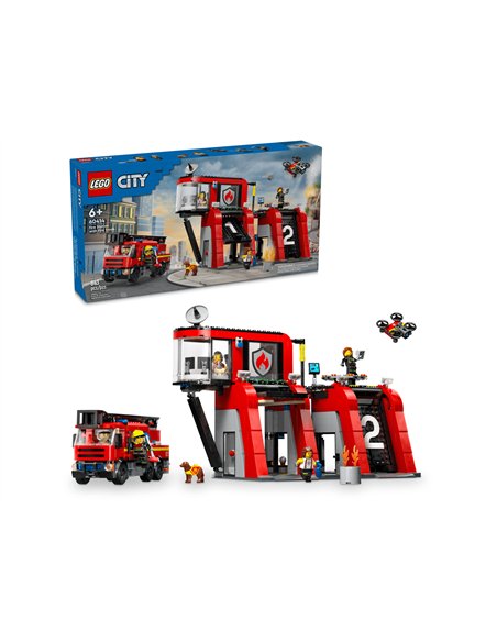 LEGO CITY 60414 La caserne et le camion de pompiers