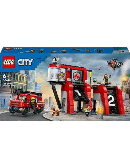 LEGO CITY 60414 La caserne et le camion de pompiers