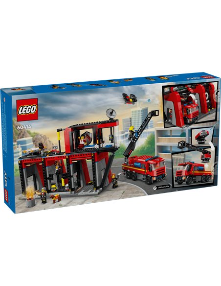 LEGO CITY 60414 La caserne et le camion de pompiers