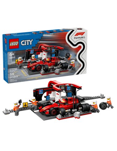 LEGO CITY 60443 Arrêt au stand de F1® avec voiture ferrari