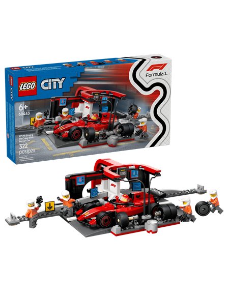LEGO CITY 60443 Arrêt au stand de F1® avec voiture ferrari