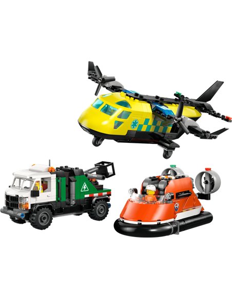 LEGO CITY 60505 Avion, camion d’assistance et aéroglisseur modulable