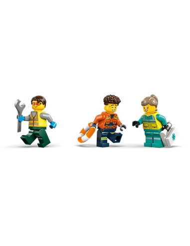 LEGO CITY 60505 Avion, camion d’assistance et aéroglisseur modulable