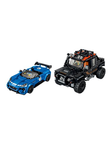 LEGO Speed 77264 La Jaguar Project 7 et le Land Rover Defender