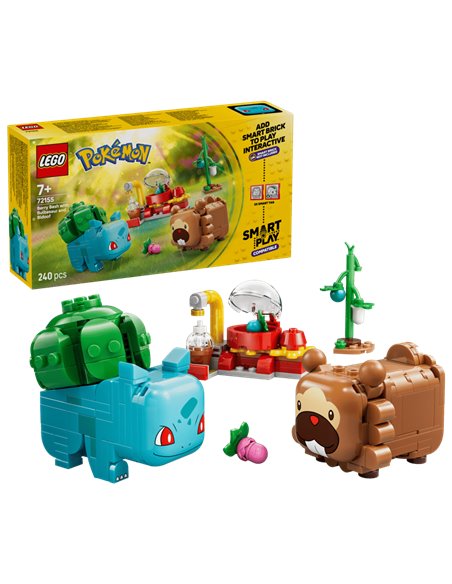 LEGO POKEMON 72155 SMART Play™ : Bulbizarre et Keunotor, délice de baies