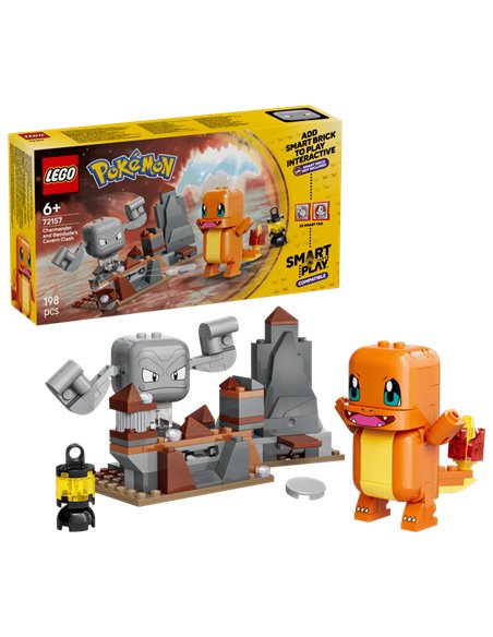 LEGO POKEMON 72157 SMART Play™ : Salamèche et Racaillou, le combat dans la grotte