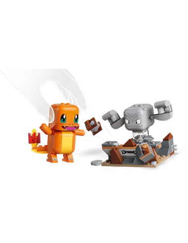 LEGO POKEMON 72157 SMART Play™ : Salamèche et Racaillou, le combat dans la grotte