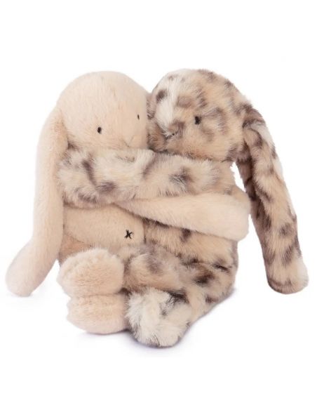 Peluche calin de poche Duo Lapin 22cm - Mailou