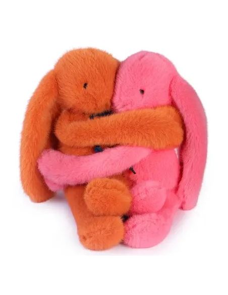 Câlin de poche Duo Lapin Potiron/Corail Mailou