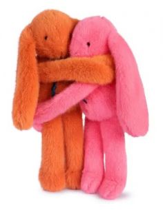 Câlin de poche Duo Lapin Potiron/Corail Mailou 2