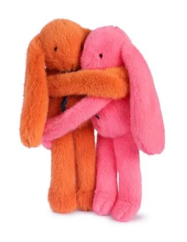 Câlin de poche Duo Lapin Potiron/Corail Mailou