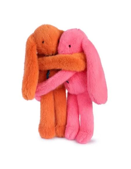 Câlin de poche Duo Lapin Potiron/Corail Mailou