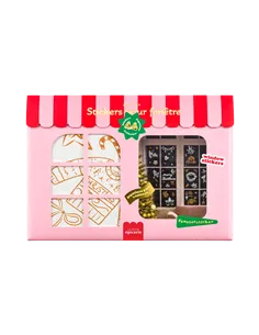 Stickers vitre de Noël - Doré - La petite épicerie
