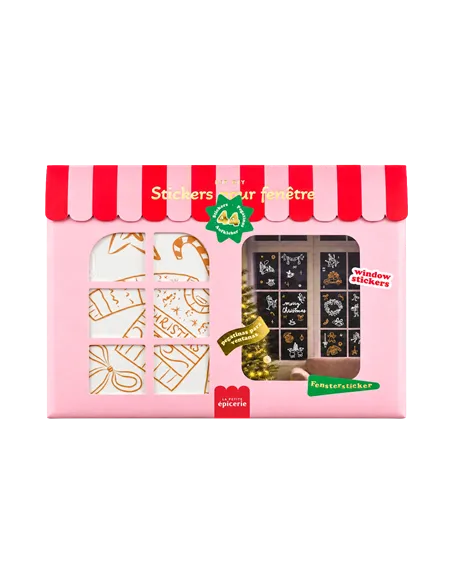 Stickers vitre de Noël - Doré - La petite épicerie