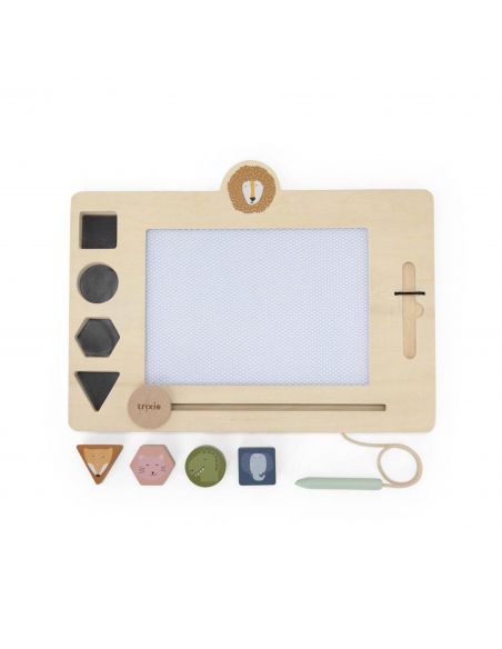 Tableau magique couleur en bois Trixie Baby