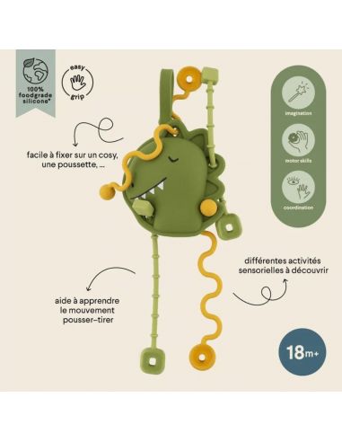 Jouet sensoriel Mr. Dino en silicone