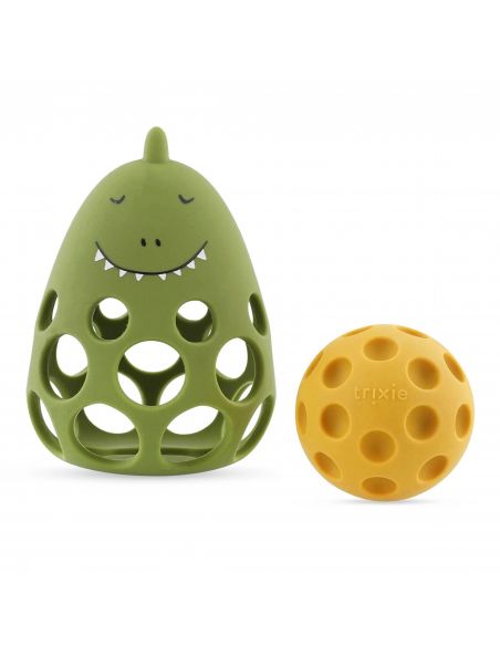 Hochet en silicone Mr. Dino pour bébé
