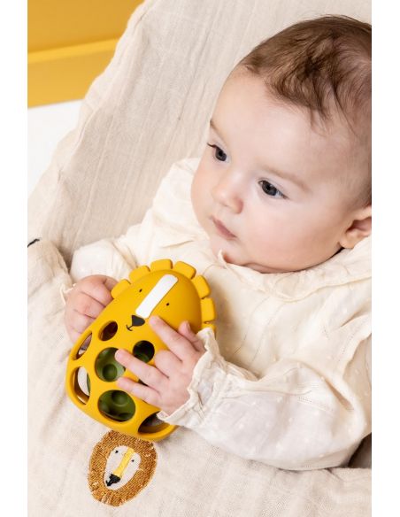 Hochet sensoriel en silicone Mr. Lion