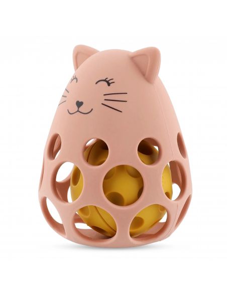 Hochet sensoriel en silicone Mrs. Cat Trixie