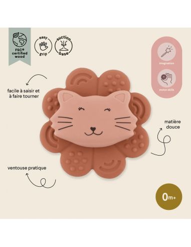 Jouet spinner en silicone avec ventouse Mrs. Cat