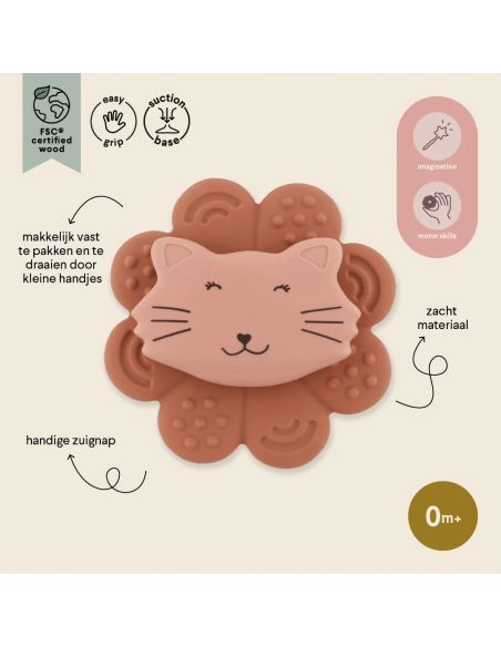 Jouet spinner en silicone avec ventouse Mrs. Cat