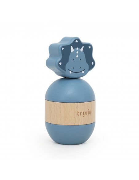 Jouet d'empilage Mr. Triceratops en bois