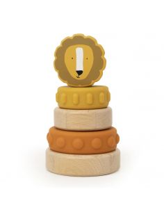 Tour à empiler en bois et silicone Mr. Lion